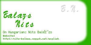 balazs nits business card